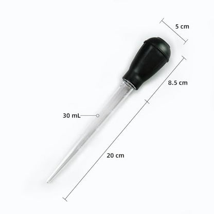30mL Manual Fish Tank Cleaning Waste Remover,Black Aquarium Clean Pipette Dropper with Precise Scale Marks,Essential Aquarium Cleaning Tools for Gravel Cleaning