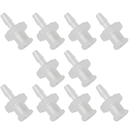 MEETOOT 10pcs Female Luer Lock 1/4" Polycarbonate Hose Barb Adapter for Laboratory Biochemical/Analytical Instruments, Food Machinery and Aquarium Equipment