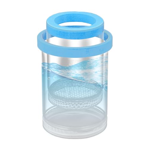 Fish Breeder Box - Clear Acrylic, Strong Suction Cups, V-Grate, Safe Fry Hatching Tank Guppy, Protects Fish, Betta Shrimp Isolation Space, Aquatic Separator Nursery | for Aquarium - color: Blue