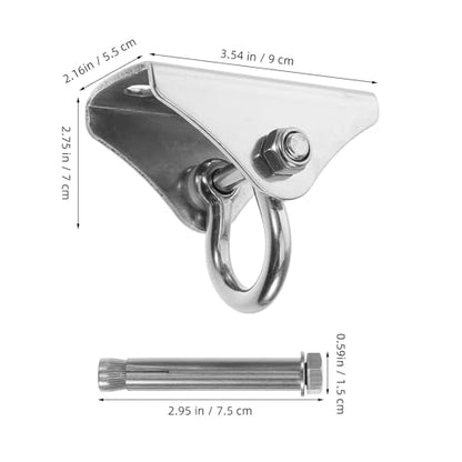 VANZACK 1set Heavy Duty Stainless Steel Swing Hanger Set Multi-Functional Hooks for Hammocks Punching Bags and Swings Easy Installation Support for Locations