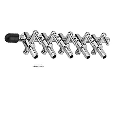 Aquarium Air Valve 5 Way Inline Manifold Air Flow Pump Tubing Splitter Lever Control Valve 2-Pack