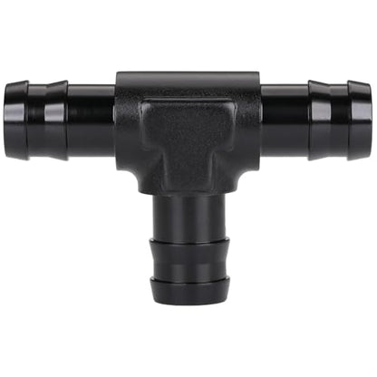 5/8" 16mm Hose Barb Tee T Fitting Adapter Aluminum Black - size: 16mm
