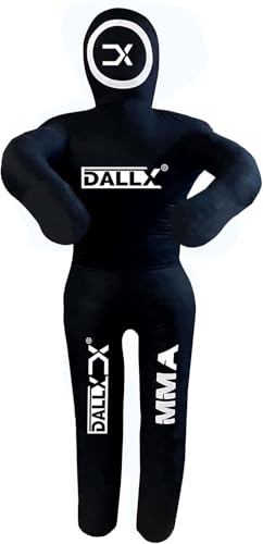 DALLX MMA Grappling Dummy BBJ Wrestling Brazilian Jiu Jitsu Punching Bag Judo Karate Throwing Boxing Fighting Dummy Self Defense Standing Position – UNFILLED - color: Black, size: 4 FT