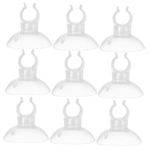Yardwe 9pcs Aquarium Tubing Holders with Suction Cups Durable PVC Clamps for Secure Inlet Outlet Pipes for Fish Tanks and Decorative Flexibility - size: 3.30X3.30X2.2CM