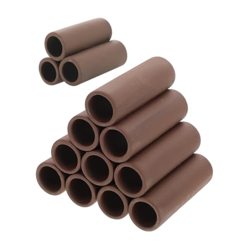 2pcs Pottery Shrimp Shelter Aquarium Spawning Tube Hideout for Shrimp Breeding Elegant Fish Tank Decor Easy to Install Habitat for Aquatic Pets