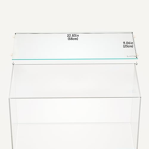 4mm Thick Clear Glass Aquarium Lid,Includes 4 Clips for Secure Placement, 580 x 230mm,(22.83x9.06 inches) for 583-585mm Inner Length Aquariums,Adapted to LANDEN SD603036/SL603018 - size: 580x230mm (1 pc)