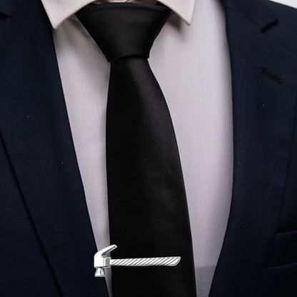 HAWSON 2/2.2 Inch Various Tie Clips for Men Unique, Personalized Novelty Tie Bars Pins Tacks, Funny Theme Wedding Holiday Gifts for Husband Groomsmens - style: Hammer