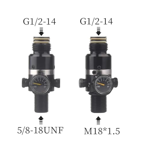 1pc Gas Cylinder Refill Rotatable Pressure Regulator Air Tank Soft Connector Adapter Valve for CO2 Diving Aquarium Accesories(Output 450psi M18) - size: Output 450psi M18