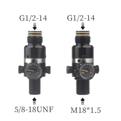 1pc Gas Cylinder Refill Rotatable Pressure Regulator Air Tank Soft Connector Adapter Valve for CO2 Diving Aquarium Accesories(Output 450psi M18) - size: Output 450psi M18