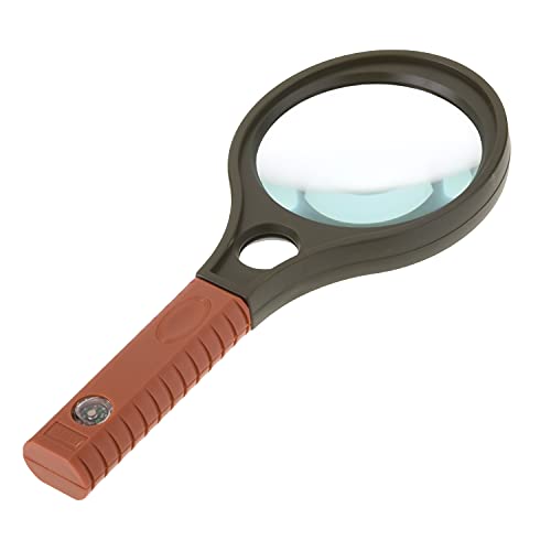 Othmro QK-7502 7X 12X Magnifier Glass Handheld Magnifier Lens Black Round Page Magnifying Lens Small Magnifying Glasses with Handle for Small Prints Book Magazines Newspaper Reading Jewelry - color: 7x 75mm
