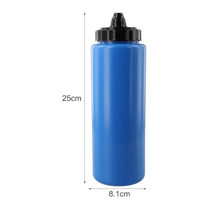 1L Water Bottle with Convenient Squeeze Cap and Long Straw for Athletes on the Move Easy Hydration (Yellow) - color: Yellow