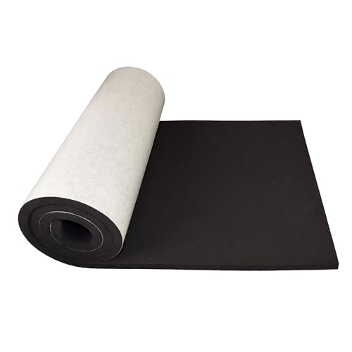 XCEL Marine Foam Roll with Self Adhesive - Black 60" x 16" x 1/2" Closed Cell Foam Rubber Water Resistant Padding Sheet - Home, Marine, Garage, Automotive, Crafts & Cosplay (Black, 60" x 16" x 1/2")