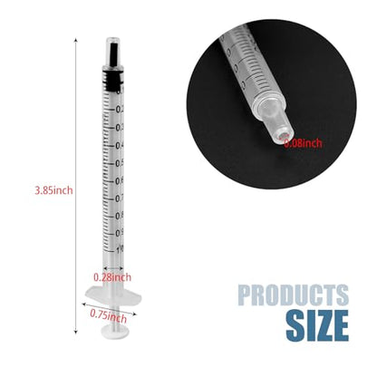 5 Pcs Syringes Without Needle, 1ml Plastic Syringe Syringe for Liquid, for Science Lab, Feed Pets, No Needle, Individually Packaged - size: 1ML-5Pcs