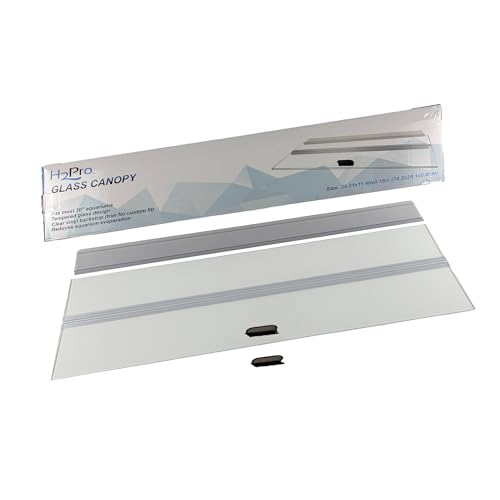 H2Pro Glass Canopy Aquarium Lid for Fresh & Saltwater Fish Tanks (30GT for Aqueon & Marineland 20 Long Aquariums) - color: 30GT for Aqueon & Marineland 20 Long Aquariums