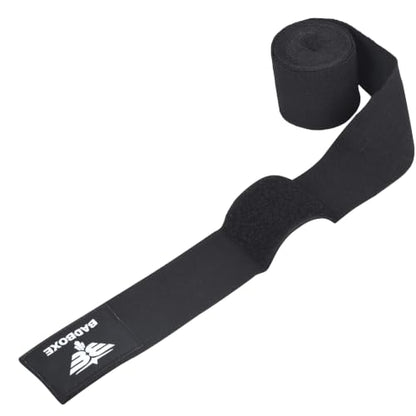 TWISTER FIGHT WEAR Boxing Hand Wraps 180" (4.5 Meter) – Premium Cotton-Polyester Blend with Thumb Loop and Hook & Loop Closure for Boxing, MMA, Muay Thai & Kickboxing - color: Black (2 Pair)