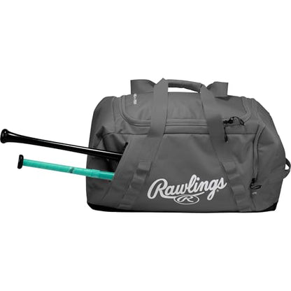 Rawlings Rawlings | Covert2 Duffel Equipment Bag | Baseball/Softball | Multiple Colors - color: Graphite