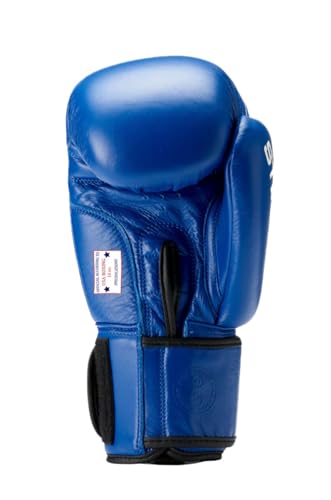 STING USA Boxing Approved Competition Leather Boxing Gloves | Hi Flow Core Padding, 50/50 Weight Distribution, 3-Inch Wrist Strap, Tested to 10,000 Strikes