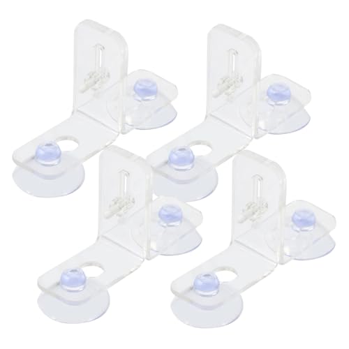 LIOOBO 4 Sets Aquarium Fish Tank Divider Clips Transparent Breeding Isolation Board Durable Suckers for Fish Separation Bottom Filtering for Tanks