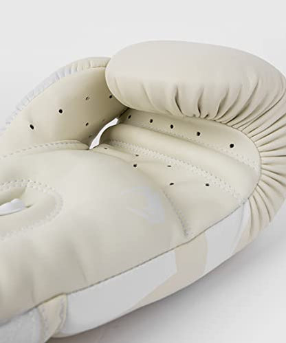 Venum Elite Boxing Gloves - color: White/Ivory, size: 10-Ounce