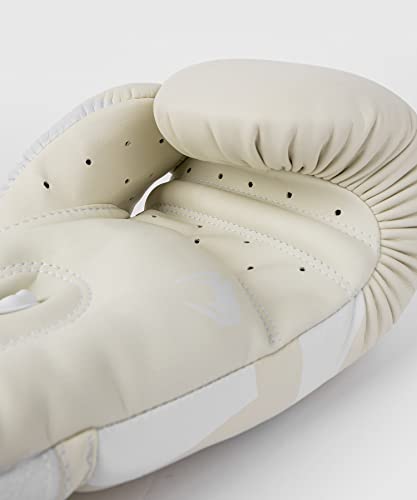 Venum Elite Boxing Gloves - color: White/Ivory, size: 12-Ounce