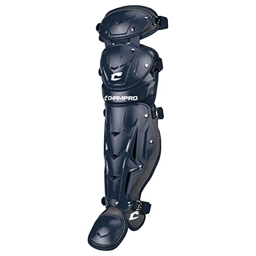 Champro Optimus Pro Catcher/Umpire Leg Guards - color: Navy, size: 13.5"