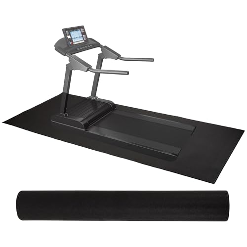 Fitvids High Density 1/4-Inch Thick Gym Equipment Mat, Non-Slip Floor Protection for Heavy Exercise, Treadmill and Bike Mat in Multiple Sizes - size: 72"L x 48"W x 0.3"Th