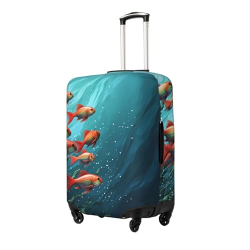 Travel Luggage Cover Elastic Anti-scratch Suitcase Protector Washable Luggage Sleeve Fish aquarium Suitcase Cover Protector Fit 18-32 Inch Suitcases Travel Accessories Large - size: Large