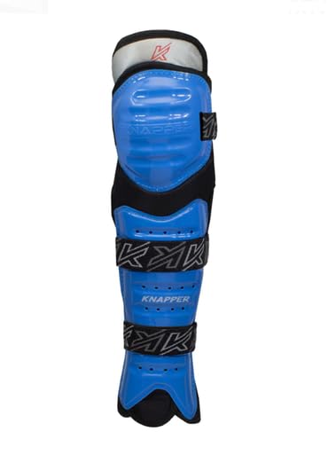 Ball Hockey Protective Gear | AK5 SHIN Guard | KNAPPER - color: Blue, size: 14