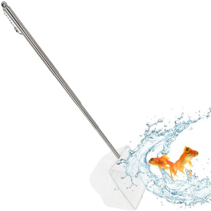 Aquarium Fish Tank Net - Fish Catching Net, Expandable Goldfishh Net | Fish Aquariums Nets with Adjustable Long Handle, Small Aquarium Net, Pond Shrimp Aquarium Net for Fiish Small Pond and Pool - size: large-square