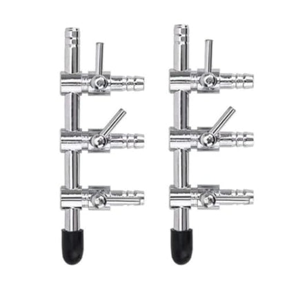 3-Way Aquarium Air Flow Control Lever Valve Distributor Splitter Pump Accessories 2Pcs