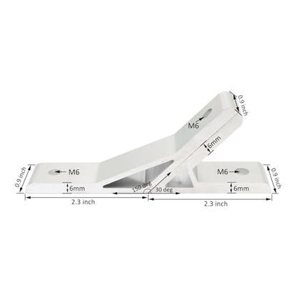 4Pcs 30deg, 4Pcs 150deg 1010 Angle Bracket 1" x 1" 10 Series Aluminum Extrusion 30 Degree Joint Connector Brace for Slot 30° Corner Joiner 150deg 1020 1 Inch Extruded Aluminium Profile - style: 4 sets 30deg 150deg bracket with m6