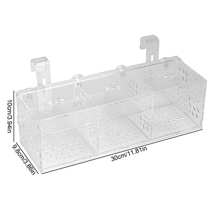Transparent Acrylic Fish Tank Breeding Box, Aquarium Isolation Incubator, Separation Breeder Box for Fish, 30 cm x 10 cm x 10 cm