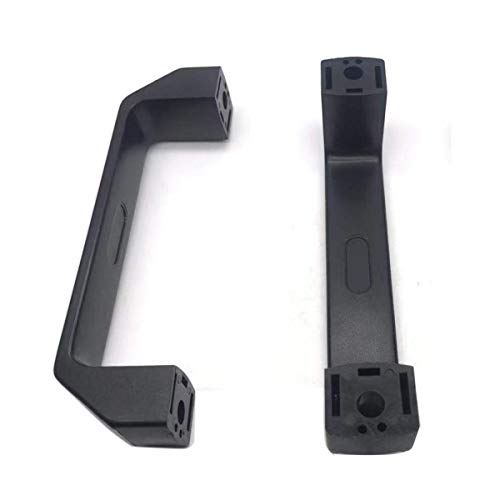 NGe 2Pcs Square Black Plastic Pull Handles 158mm Hole Centers for Door Cabinet Door Cupboard Luggage Mechanical Equipment