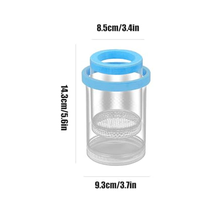 Fish Breeder Box - Clear Acrylic, Strong Suction Cups, V-Grate, Safe Fry Hatching Tank Guppy, Protects Fish, Betta Shrimp Isolation Space, Aquatic Separator Nursery | for Aquarium - color: Blue