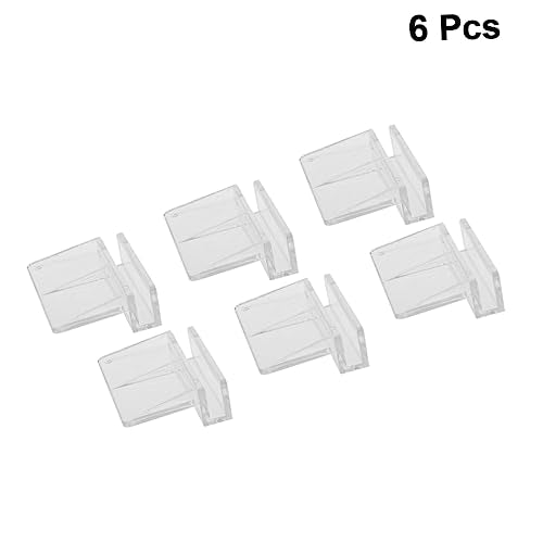 BESPORTBLE 3sets 6mm Fish Tank Acrylic Clips Aquarium Lid Support Holders Durable Glass Cover Clips for Fish Aquarium Tank 6pcs*3