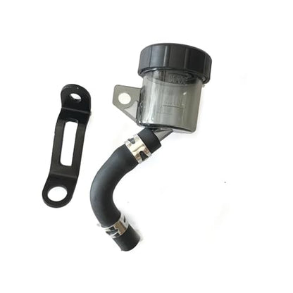 Motorcycle Brake Fluid Reservoir Cover Brake Oil Tank Motorcycle Hydraulic Clutch Master Cylinder Brake Pump Reservoir Cup Set Repair Bracket Holder Radial Brake Lever - color: Black bracket and A