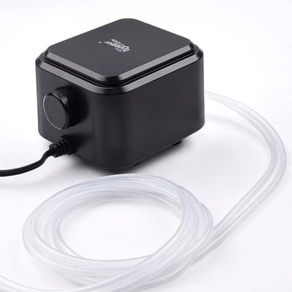 hygger Quiet <30dB Aquarium Air Pump, Adjustable Low Decibel Oxygen Fish Tank Pump 2 Air Outlets Ultra Silent Powerful Aerator Pump with Accessories Max 80GPH/160GPH/255GPH(3.5W,Up to 120Gallon) - size: 3.5W,Up to 120Gallon
