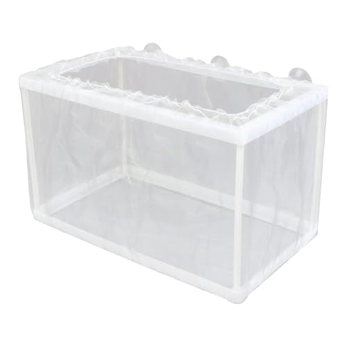 Aquarium Breeding Box - Mesh Box Fish Breeding Tanks, Aquarium Breeder Box, Fish Fry Hatchery, Juvenile Separation Net with Suction Cups, Nursery for Guppy Shrimp