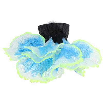 VALICLUD Fish Tank Adornment Artificial Aquatic Foliage Blue Silicone Aquarium Landscape Decor for Freshwater Tanks