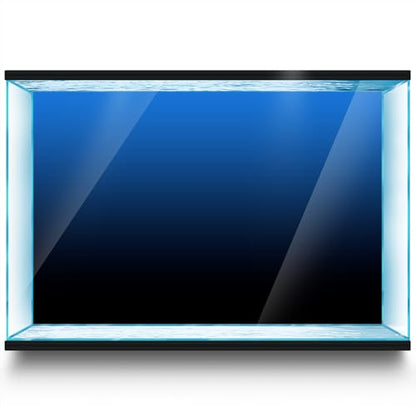 Blue Black Gradient Aquarium Background Stickers - Fish Tank Reptile Terrarium Decor 90 x 60 cm / (35.4 x 23.6 inches)
