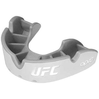 OPRO Silver Level UFC Moldable Mouth Guard, Essential Fit, White/Silver - color: Ufc - White/Silver, size: Adult (Age 10+)