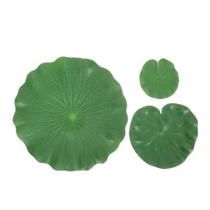 Holibanna 9pcs Floating Lotus Leaves Aquarium Decor Realistic Fake Plant Ornaments for Fish Tank Garden Material for Aquatic Displays