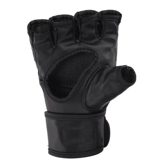 MMA Grappling Gloves: Durable Maya Hide Leather, PC-3 Shock Padding & Quick-EZ Wrist Support - size: Large