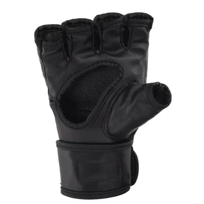 MMA Grappling Gloves: Durable Maya Hide Leather, PC-3 Shock Padding & Quick-EZ Wrist Support - size: Large