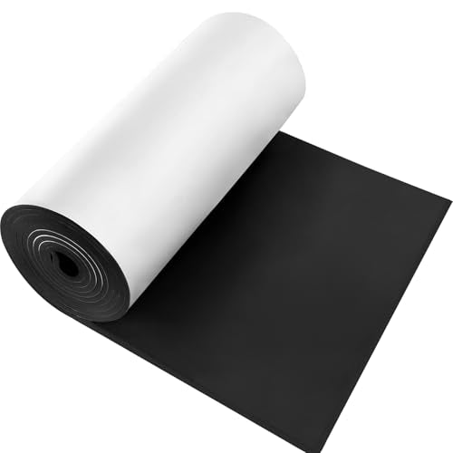 Adhesive Foam Padding Roll Closed Cell Sponge Neoprene Insulation Board Foam Sheet Pad with Sticky Back for Anti Vibration, Anti-Slip, DIY Crafts, Gaskets, Cosplay, Costume (12x59x1/16 inch)