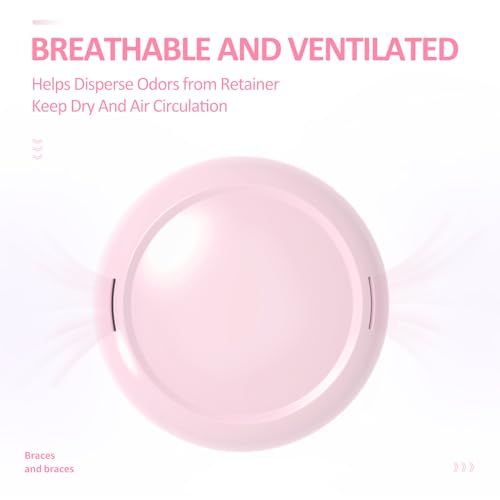 Orthodontic Retainer Case Aligner Mouth Guard Storage Box,Opaque Pink - color: Opaque Pink