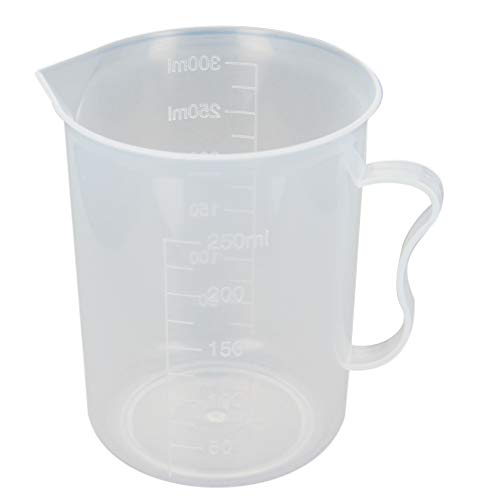 Othmro Plastic Laboratory Water Liquid Container Measuring Beaker with Handle 250ml Good for Kitchen Bake 1pcs - color: 250ml 1Pcs(H)