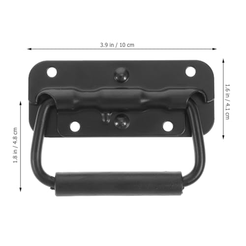 4Pcs Spring Loaded Surface Mount Handles Replacement Boat Ring Pull Handles with Flush Lift Design for Cabinets Toolboxes and Cases 3.9x1.8x1.6In