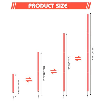 HOTOOLME Agility Training Poles Equipment Soccer Training Equipment Includes 6 Agility Poles,Agility Ladder, 10 Soccer Cones,Jump Rope for Speed Training, Soccer Training, Basketball Athletes & Kids - color: Orange