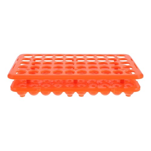 50-Hole Tube Holder 18mm Test Tube Rack with Silicone Pad Colored Lab Organizer for Scientific and Sample Storage